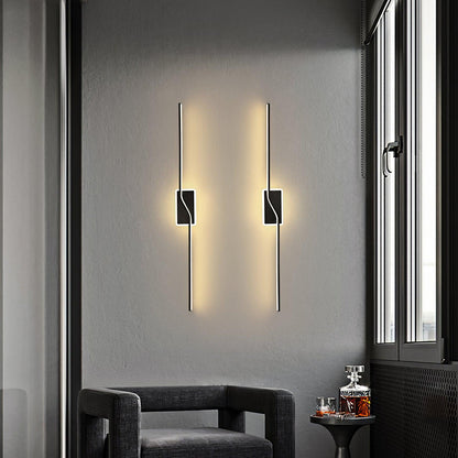 Linear Strip Wall Light | Aluminum/Acrylic/Silicone | Brass/Black/White