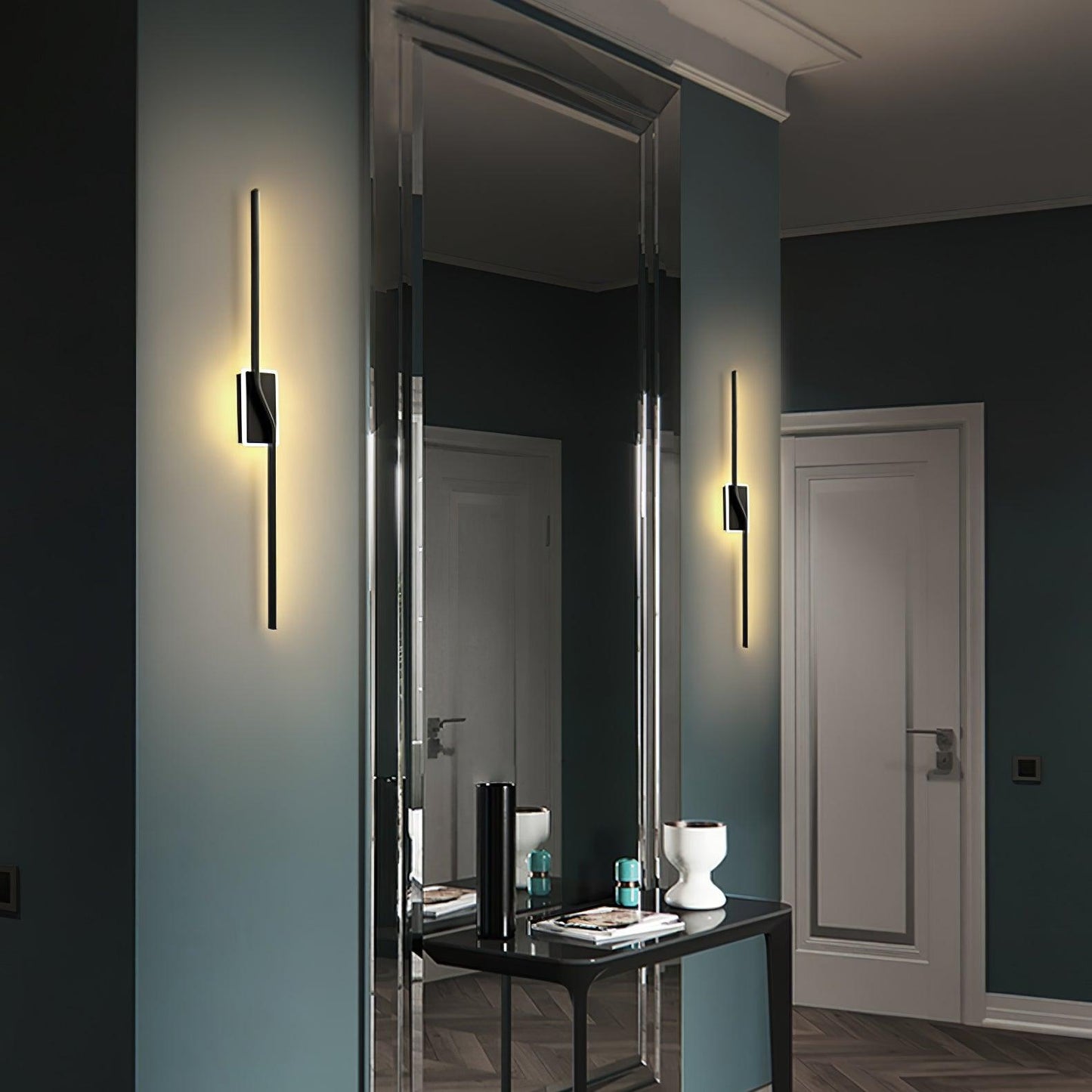 Linear Strip Wall Light | Aluminum/Acrylic/Silicone | Brass/Black/White