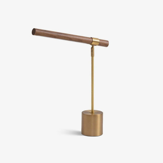 Linear Table Lamp | Metal & Acrylic | Gold & Wood Finish