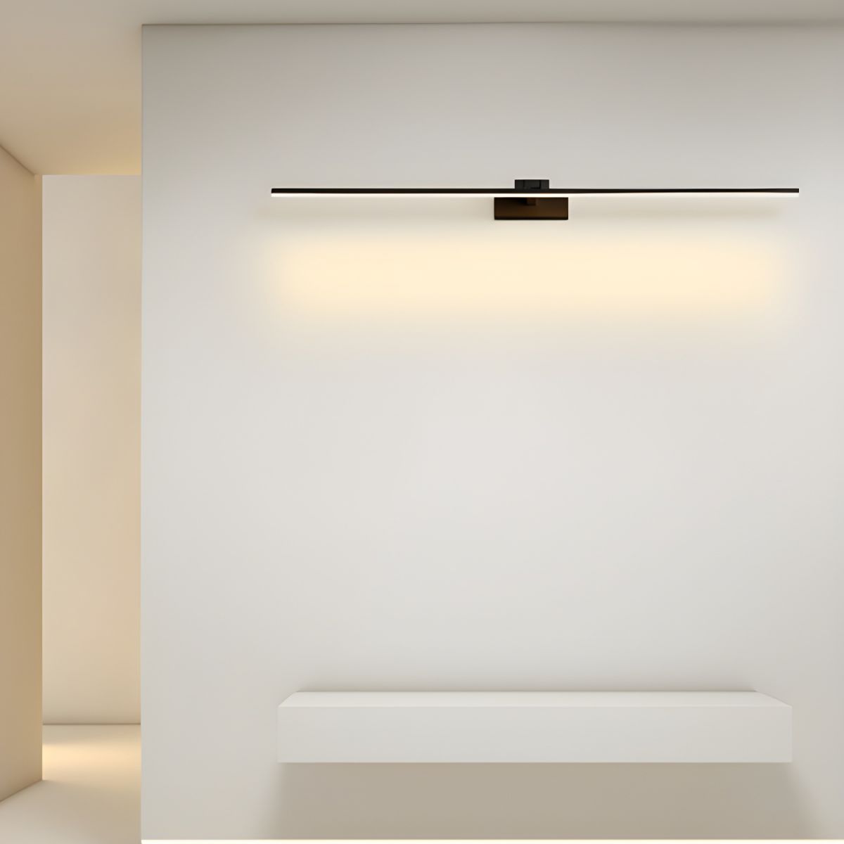 Linear Bathroom Wall Lamp | Aluminum | Black/White