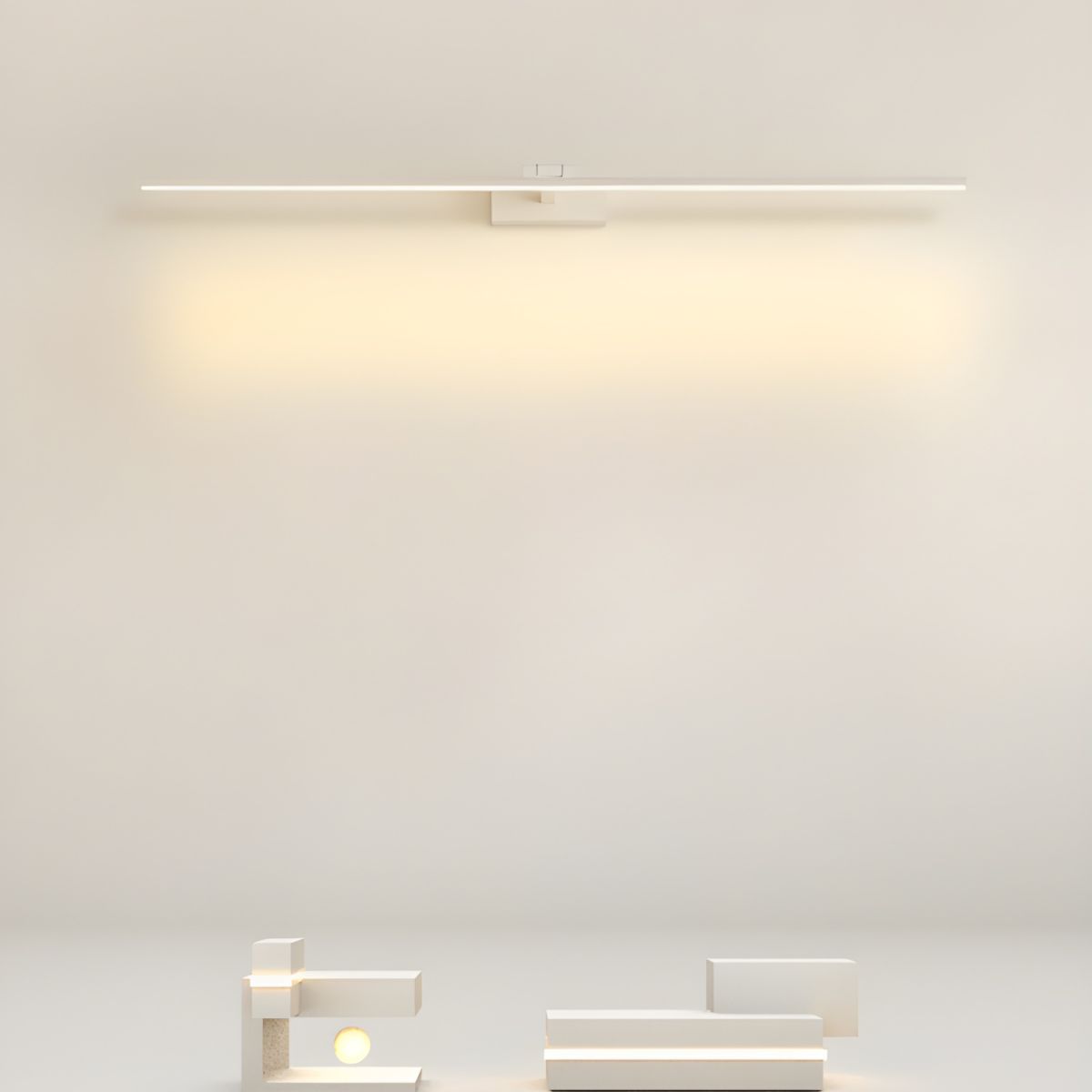 Linear Bathroom Wall Lamp | Aluminum | Black/White