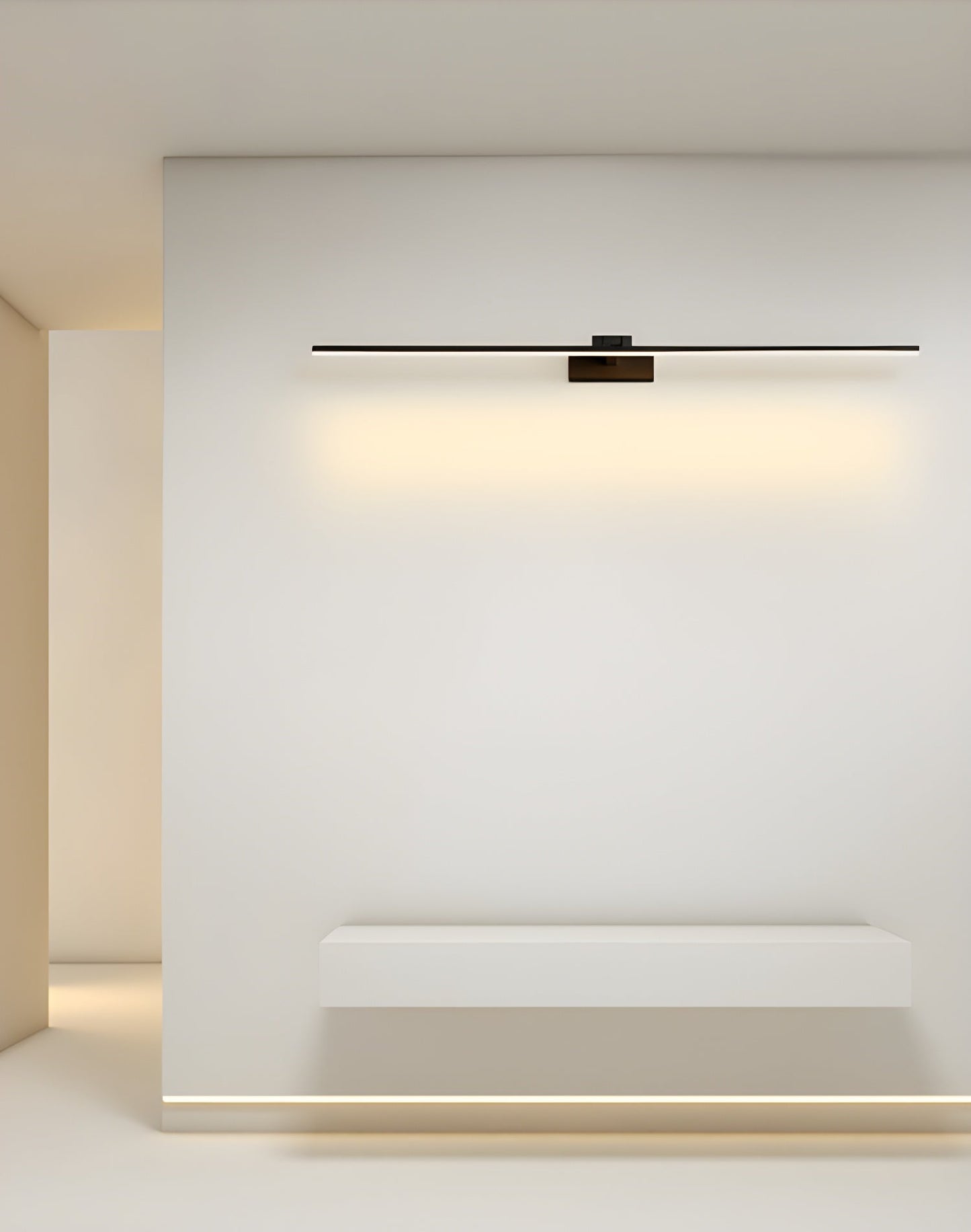 Linear Bathroom Wall Lamp | Aluminum | Black/White