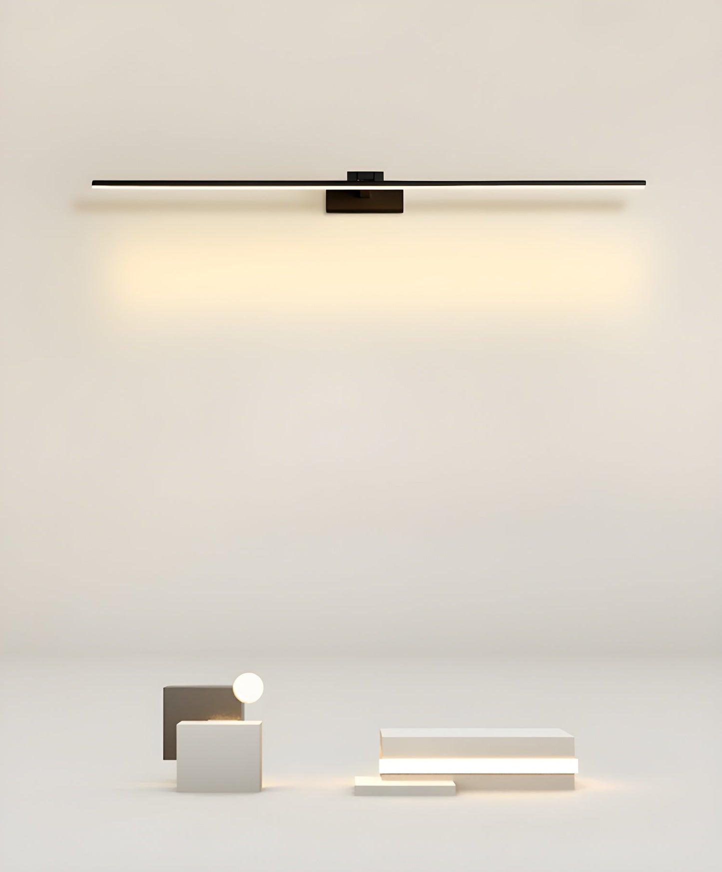 Linear Bathroom Wall Lamp | Aluminum | Black/White