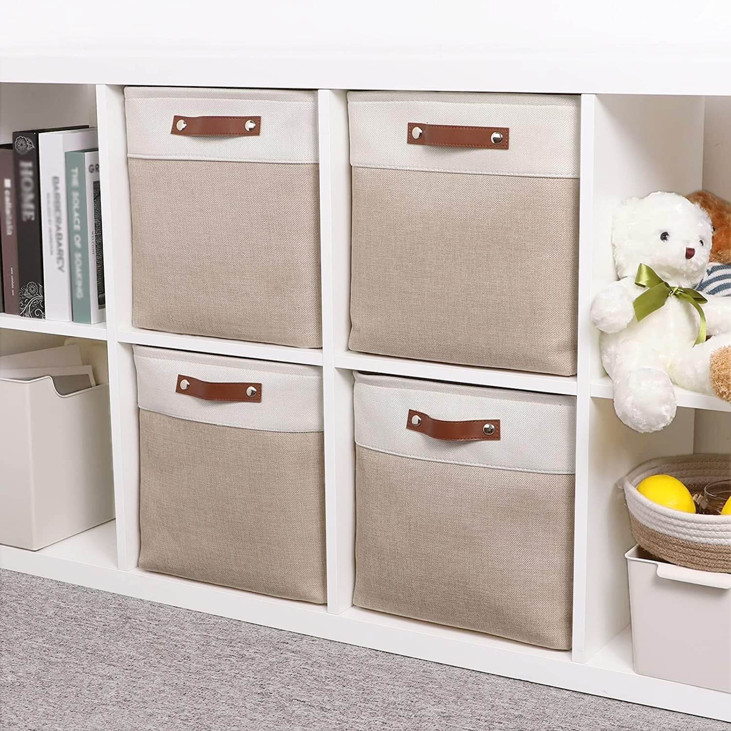 Storage Boxes | Canvas & EVA | Large 41.6L, 13"x15"x13"