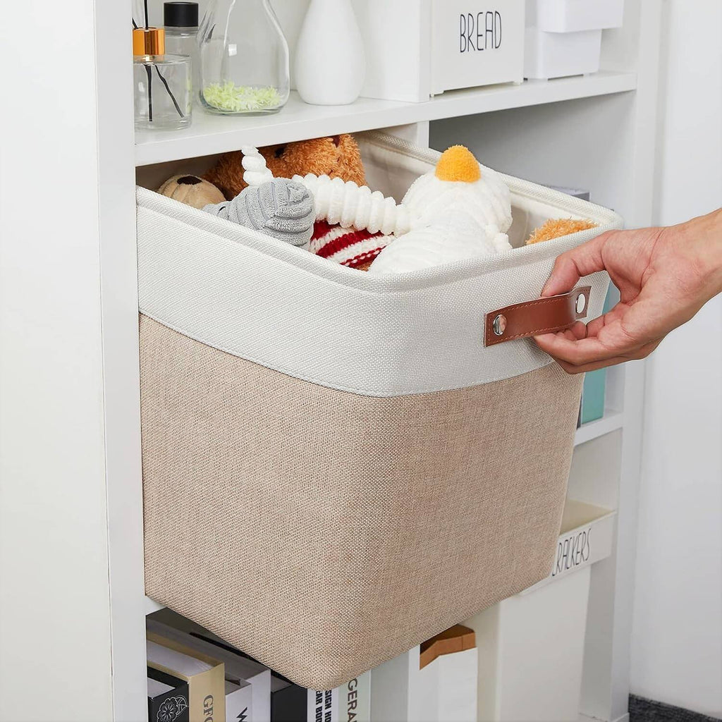 Canvas Storage Cube Box | High-Quality Fabric | 3 Pack