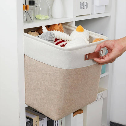Canvas Storage Cube Box | High-Quality Fabric | 3 Pack