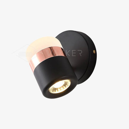 Adjustable Wall Lamp | Frosted Glass & Steel | White/Brass, Black/Brass, Black/Copper