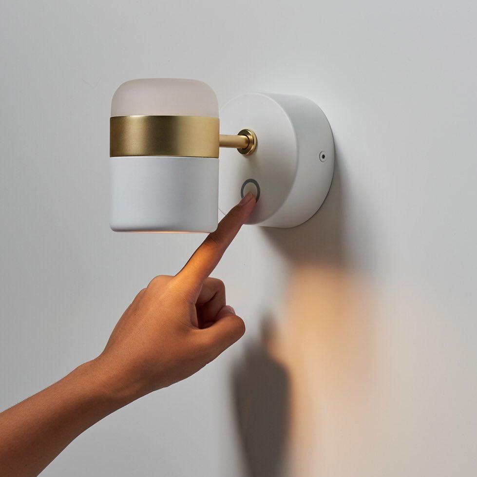 Adjustable Wall Lamp | Frosted Glass & Steel | White/Brass, Black/Brass, Black/Copper