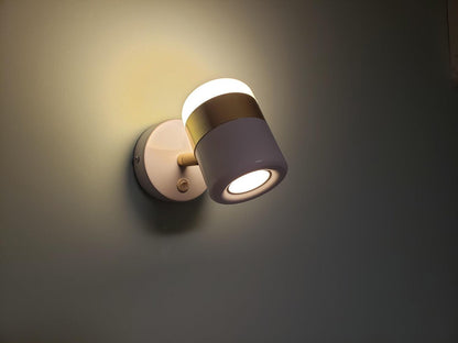 Adjustable Wall Lamp | Frosted Glass & Steel | White/Brass, Black/Brass, Black/Copper