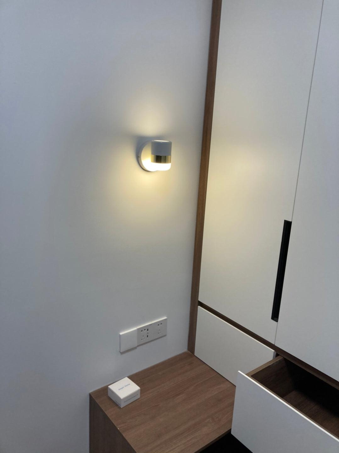 Adjustable Wall Lamp | Frosted Glass & Steel | White/Brass, Black/Brass, Black/Copper