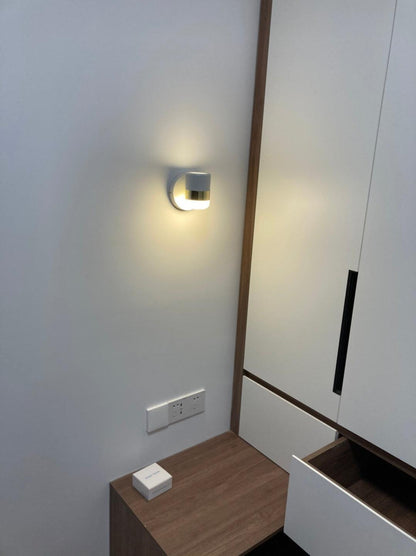 Adjustable Wall Lamp | Frosted Glass & Steel | White/Brass, Black/Brass, Black/Copper