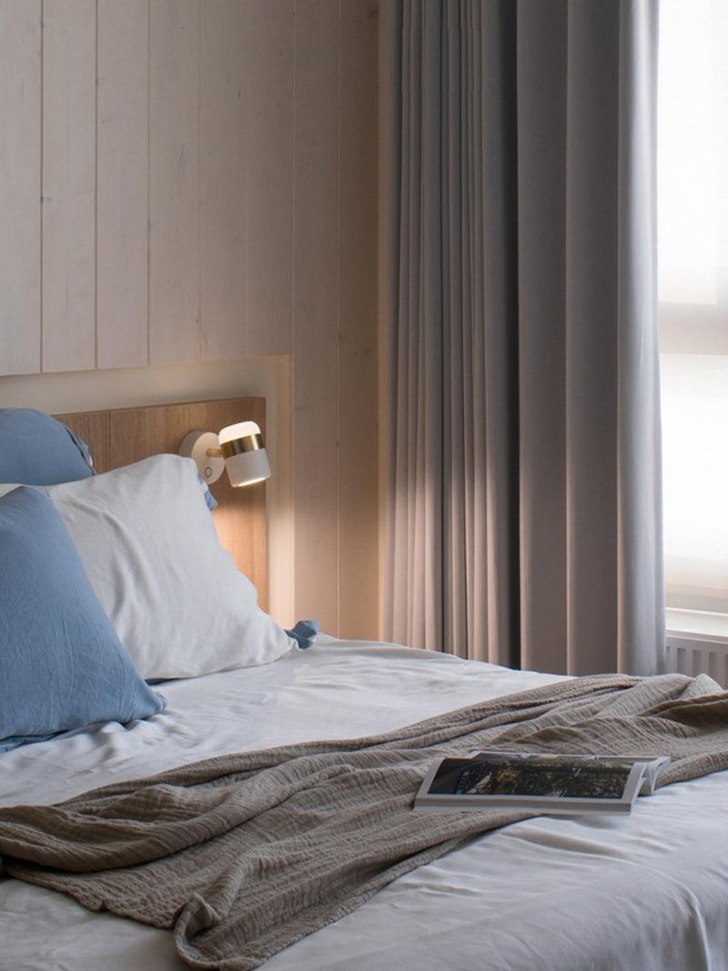 Adjustable Wall Lamp | Frosted Glass & Steel | White/Brass, Black/Brass, Black/Copper