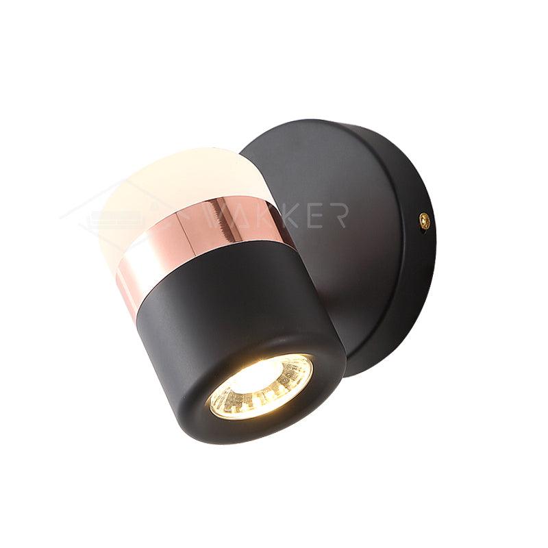 Adjustable Wall Lamp | Frosted Glass & Steel | White/Brass, Black/Brass, Black/Copper