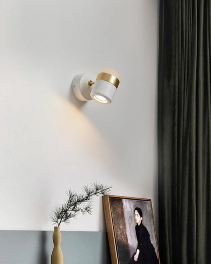 Adjustable Wall Lamp | Frosted Glass & Steel | White/Brass, Black/Brass, Black/Copper