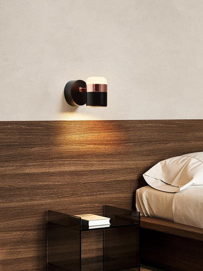 Adjustable Wall Lamp | Frosted Glass & Steel | White/Brass, Black/Brass, Black/Copper