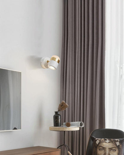 Adjustable Wall Lamp | Frosted Glass & Steel | White/Brass, Black/Brass, Black/Copper