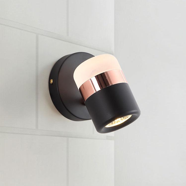 Adjustable Wall Lamp | Frosted Glass & Steel | White/Brass, Black/Brass, Black/Copper