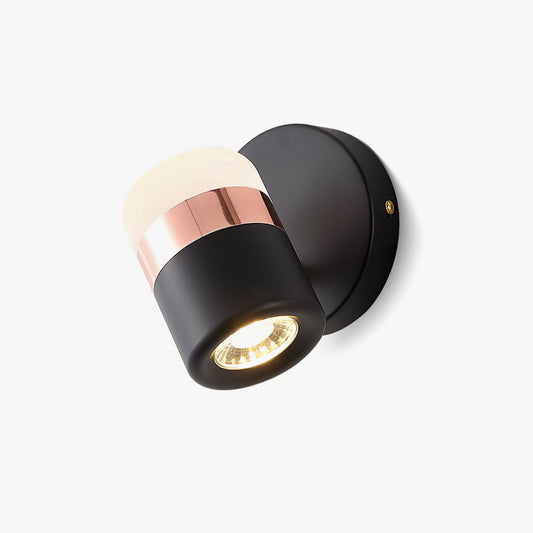 Adjustable Wall Lamp | Frosted Glass & Steel | White/Brass, Black/Brass, Black/Copper