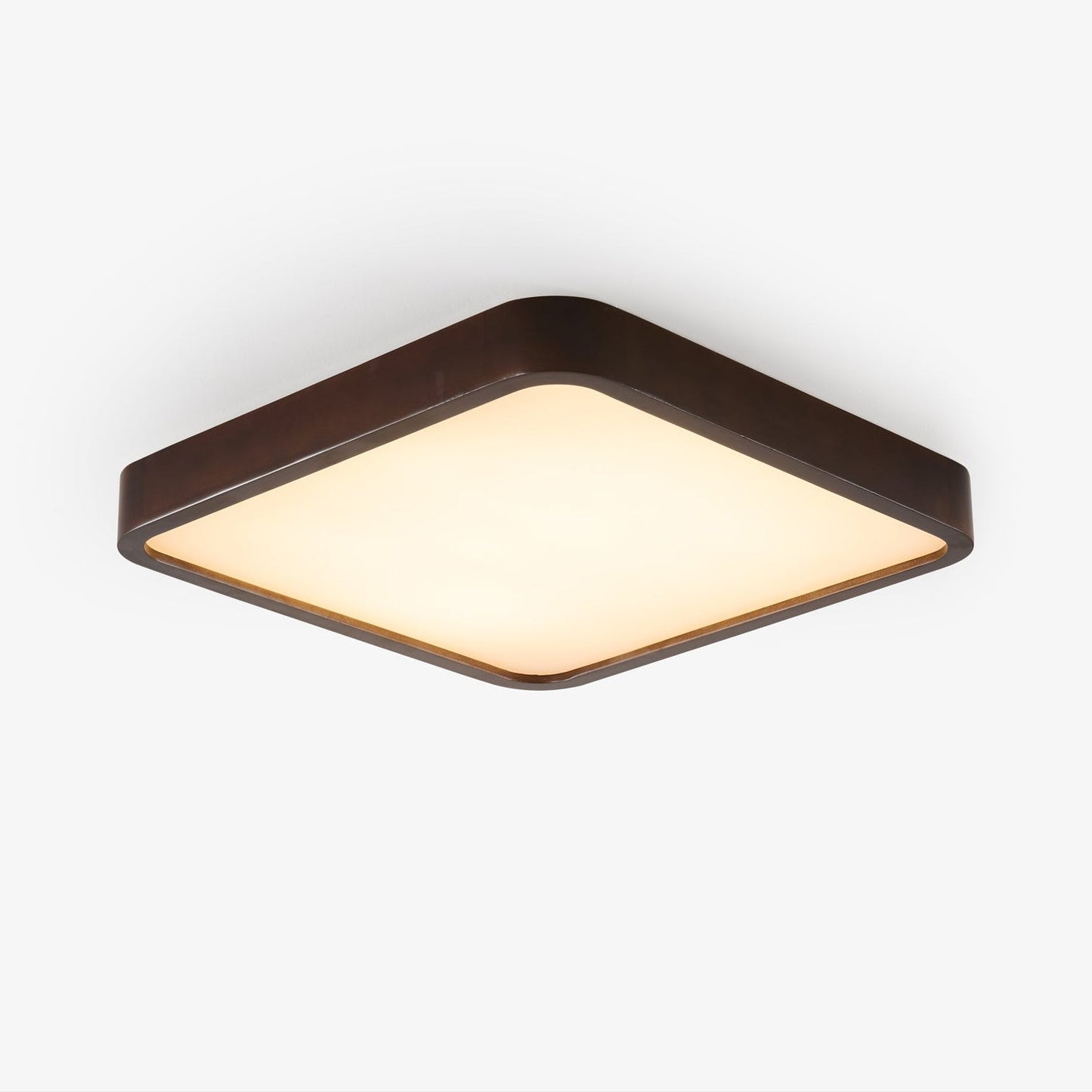 Lira Rectangular Ceiling Light | Metal, Wood, PVC | Walnut Wood Finish