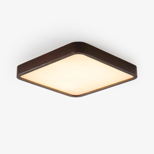 Lira Rectangular Ceiling Light | Metal, Wood, PVC | Walnut Wood Finish