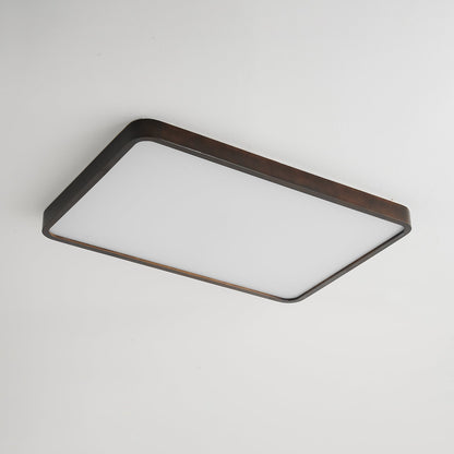 Lira Rectangular Ceiling Light | Metal, Wood, PVC | Walnut Wood Finish