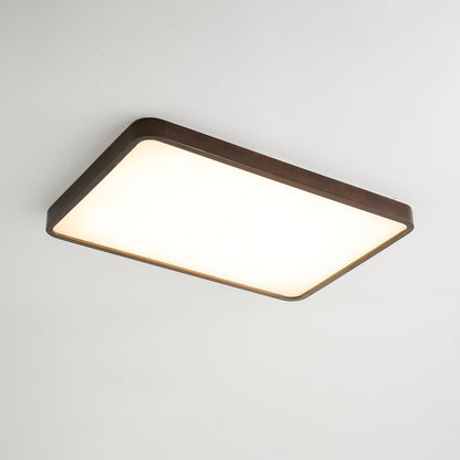 Lira Rectangular Ceiling Light | Metal, Wood, PVC | Walnut Wood Finish