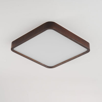 Lira Rectangular Ceiling Light | Metal, Wood, PVC | Walnut Wood Finish