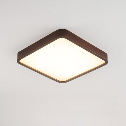 Lira Rectangular Ceiling Light | Metal, Wood, PVC | Walnut Wood Finish