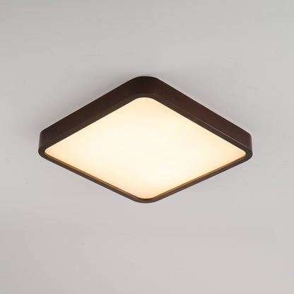 Lira Rectangular Ceiling Light | Metal, Wood, PVC | Walnut Wood Finish
