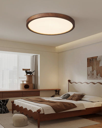 Lira Rectangular Ceiling Light | Metal, Wood, PVC | Walnut Wood Finish