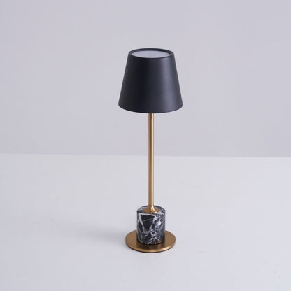 Lirio Mini Table Lamp | Marble Base | Black and Gold