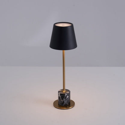 Lirio Mini Table Lamp | Marble Base | Black and Gold