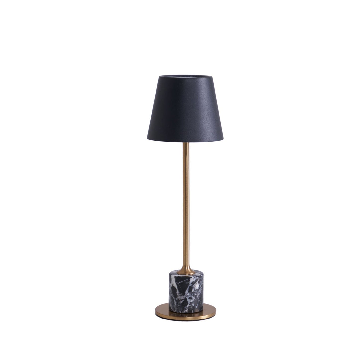 Lirio Mini Table Lamp | Marble Base | Black and Gold