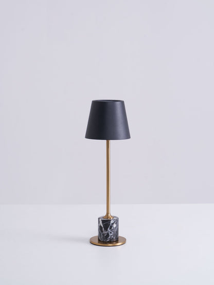 Lirio Mini Table Lamp | Marble Base | Black and Gold