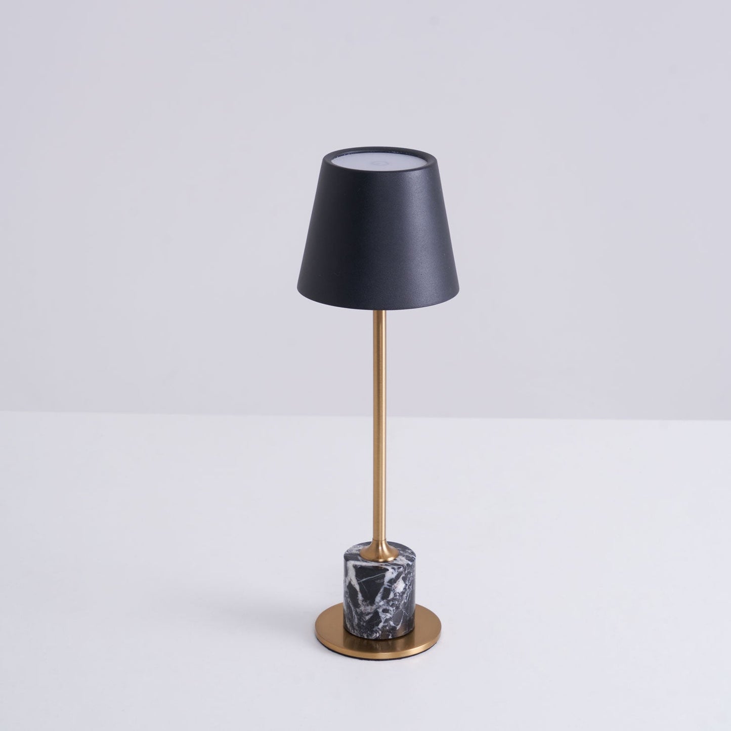 Lirio Mini Table Lamp | Marble Base | Black and Gold