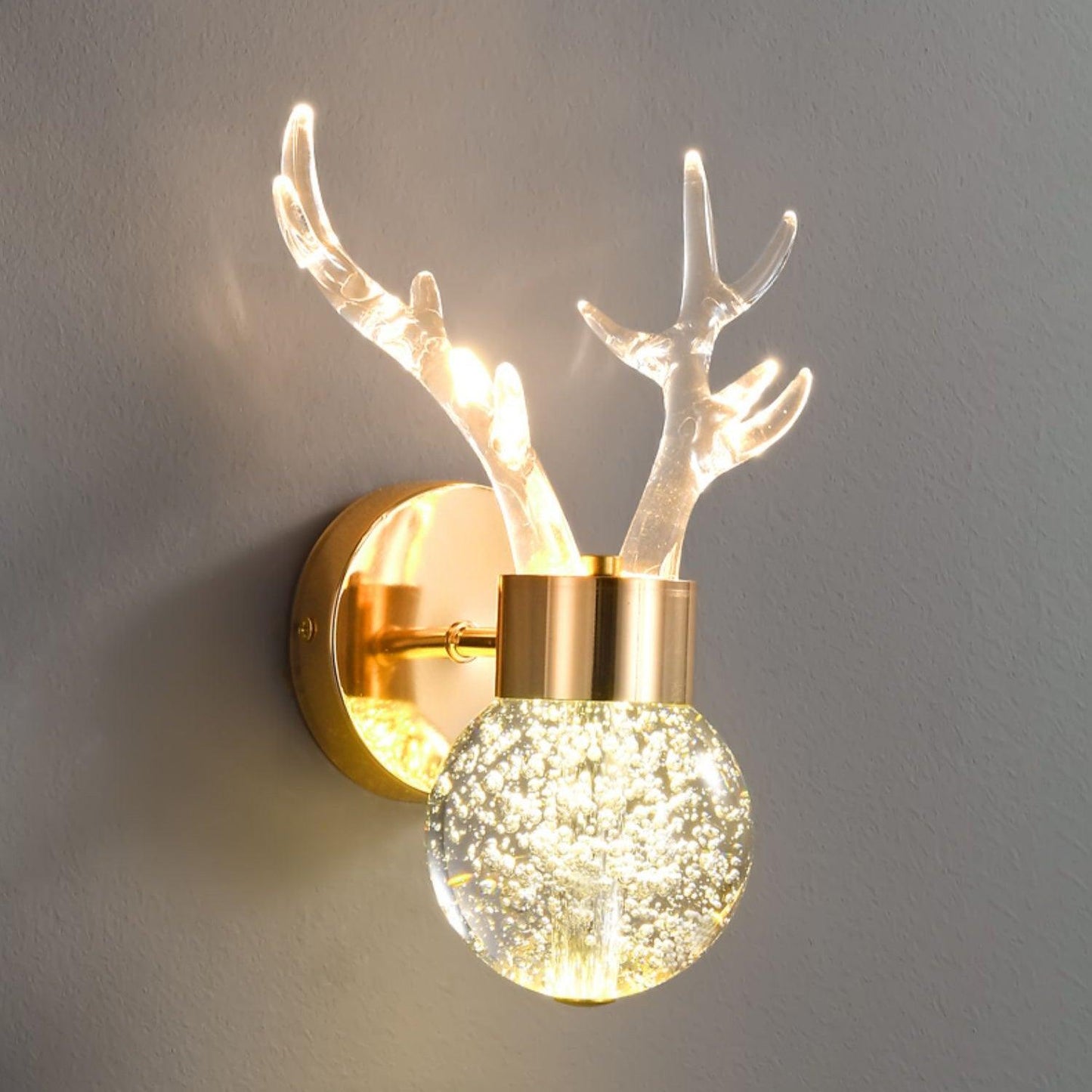 Little Deer Wall Lamp | Acrylic Aluminum Crystal | Gold