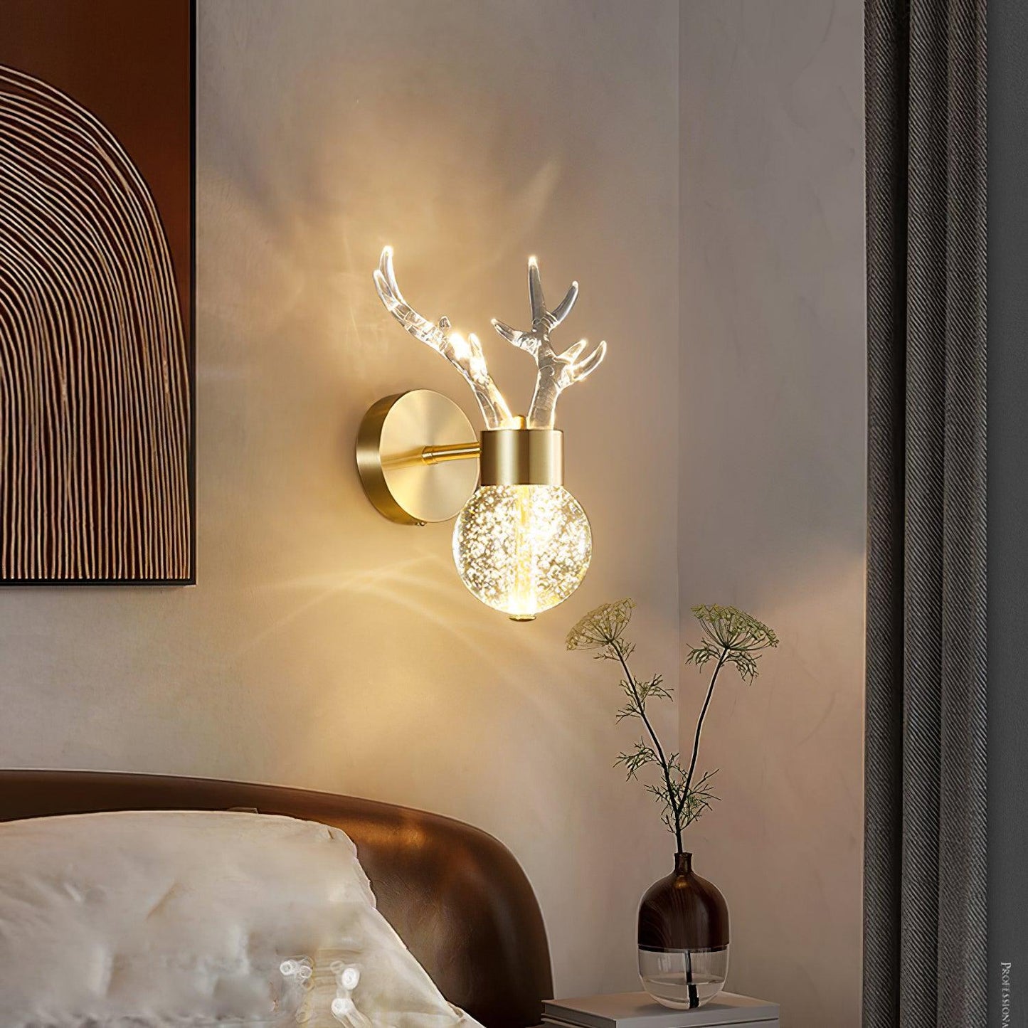 Little Deer Wall Lamp | Acrylic Aluminum Crystal | Gold