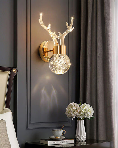 Little Deer Wall Lamp | Acrylic Aluminum Crystal | Gold