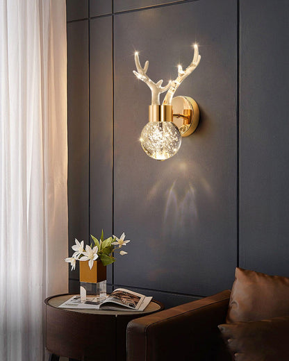 Little Deer Wall Lamp | Acrylic Aluminum Crystal | Gold