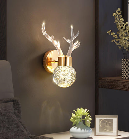 Little Deer Wall Lamp | Acrylic Aluminum Crystal | Gold