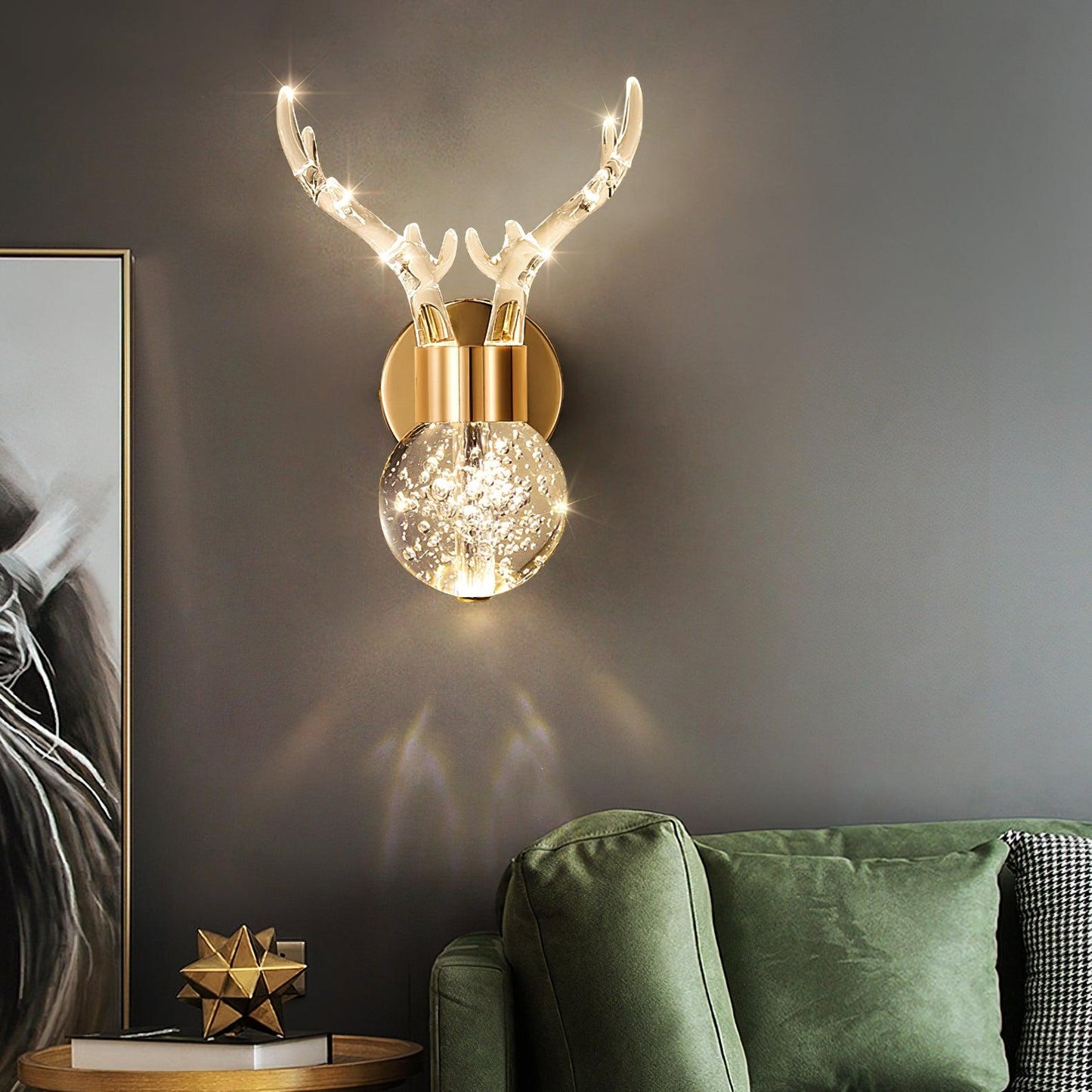 Little Deer Wall Lamp | Acrylic Aluminum Crystal | Gold
