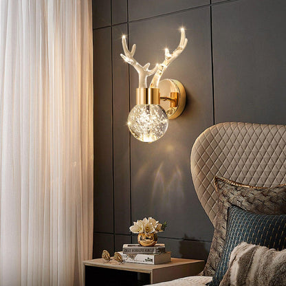 Little Deer Wall Lamp | Acrylic Aluminum Crystal | Gold