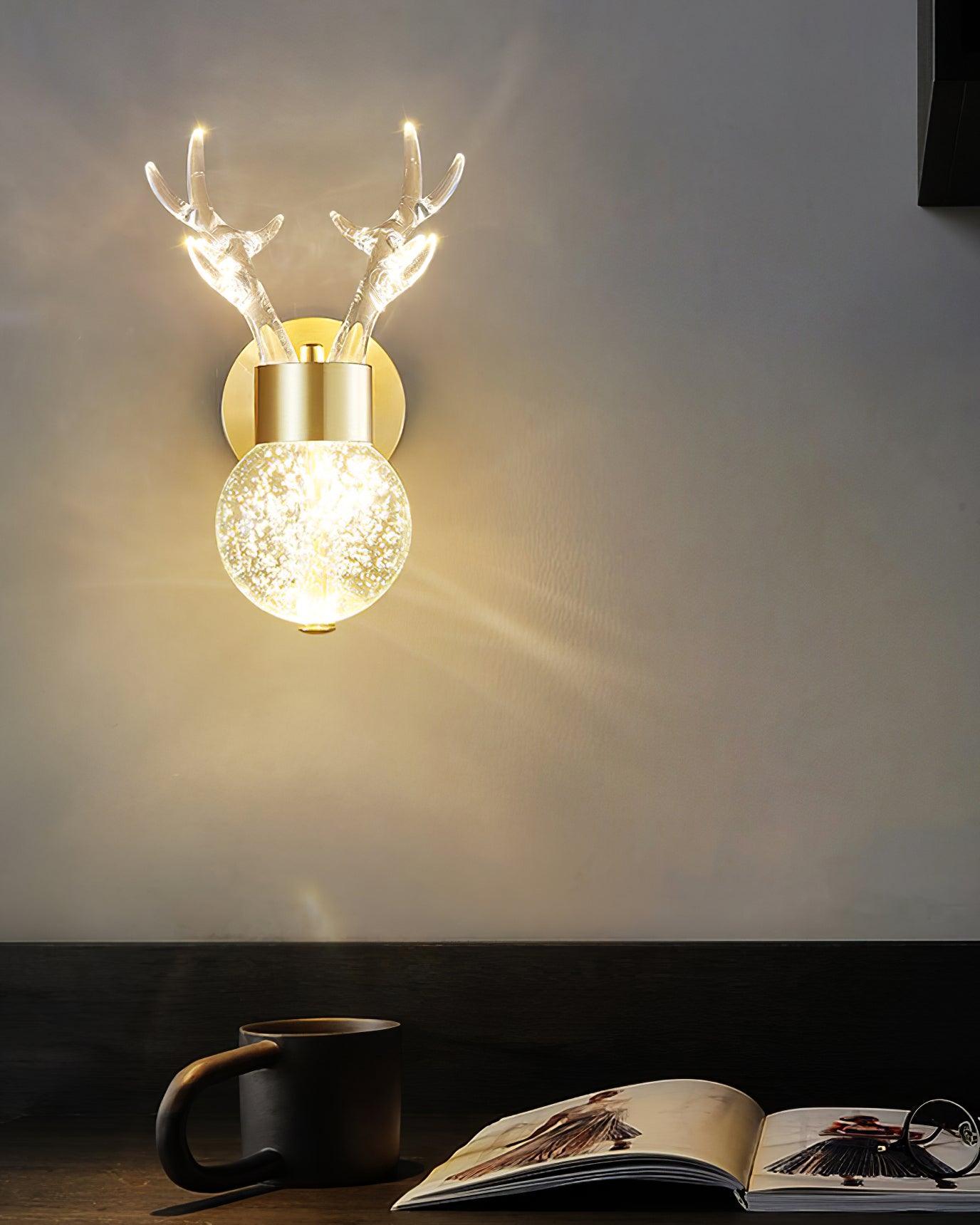 Little Deer Wall Lamp | Acrylic Aluminum Crystal | Gold