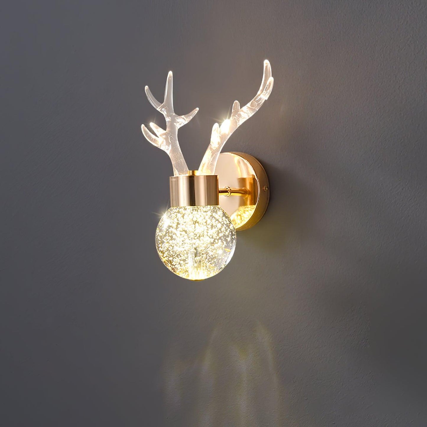 Little Deer Wall Lamp | Acrylic Aluminum Crystal | Gold