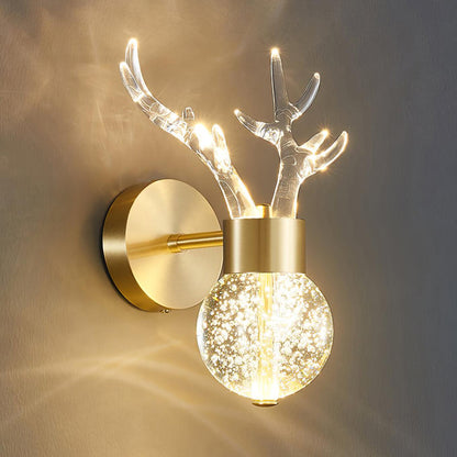 Little Deer Wall Lamp | Acrylic Aluminum Crystal | Gold