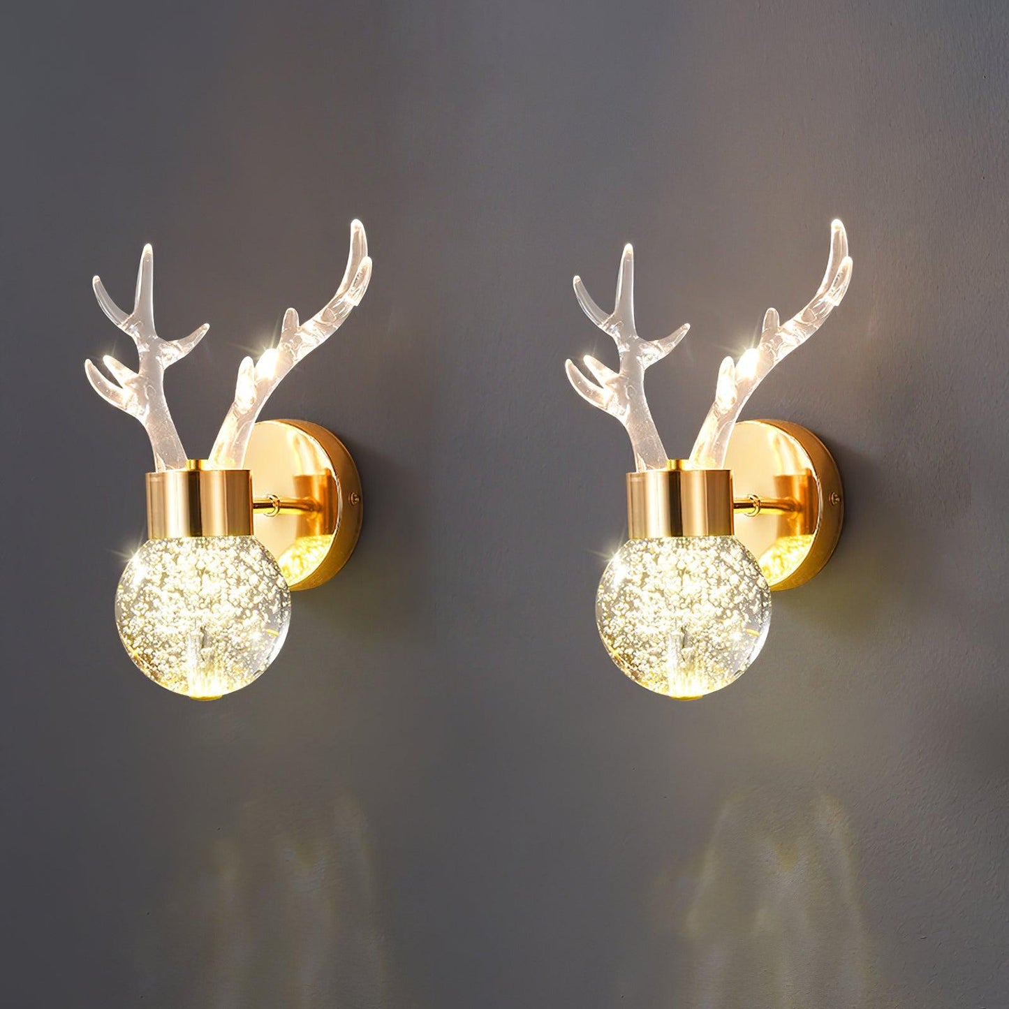 Little Deer Wall Lamp | Acrylic Aluminum Crystal | Gold