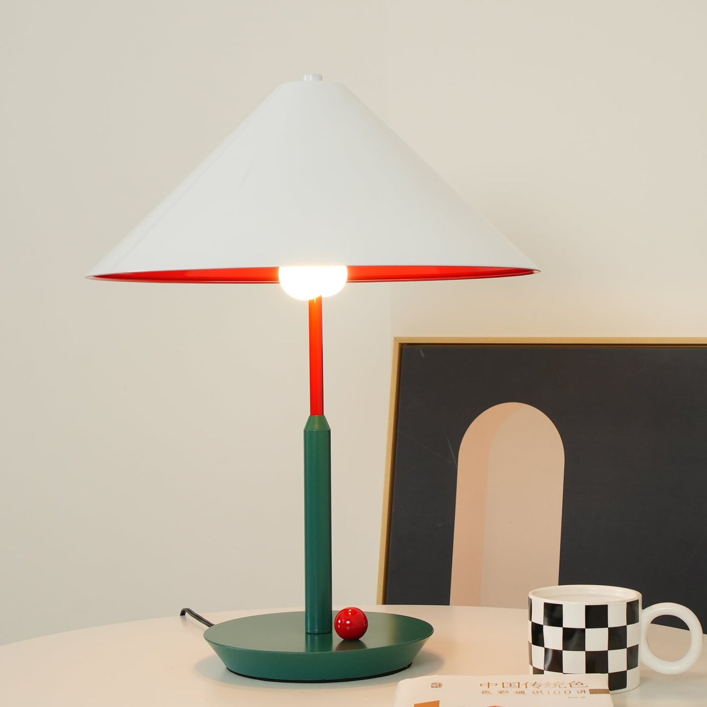 Little Eliah Table Lamp | Steel & Aluminum Alloy | Orange Flamingo, Green Peacock, Deep Blue, Yellow