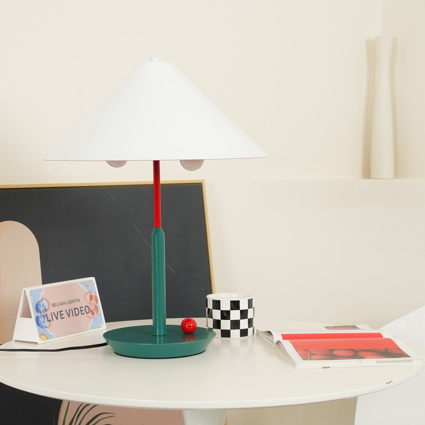Little Eliah Table Lamp | Steel & Aluminum Alloy | Orange Flamingo, Green Peacock, Deep Blue, Yellow