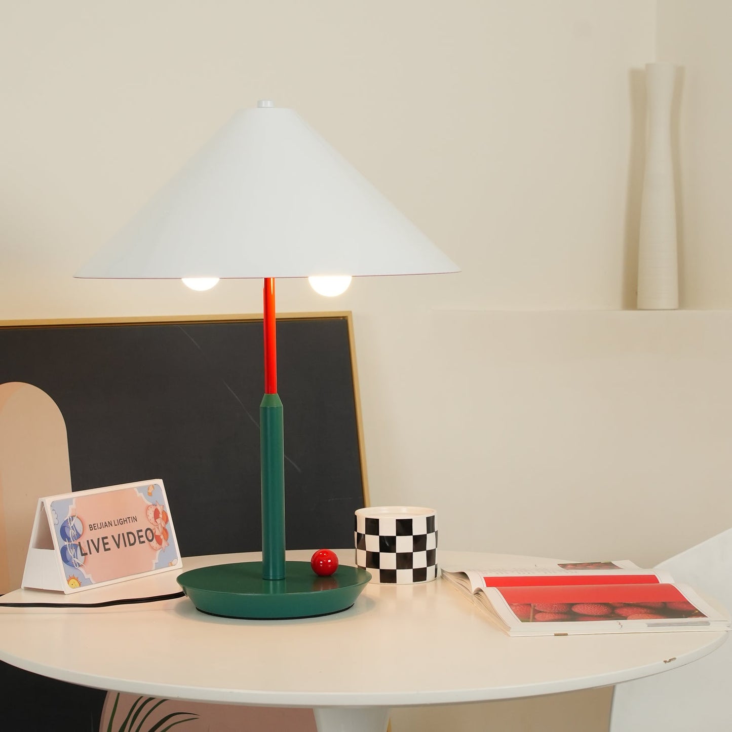 Little Eliah Table Lamp | Steel & Aluminum Alloy | Orange Flamingo, Green Peacock, Deep Blue, Yellow