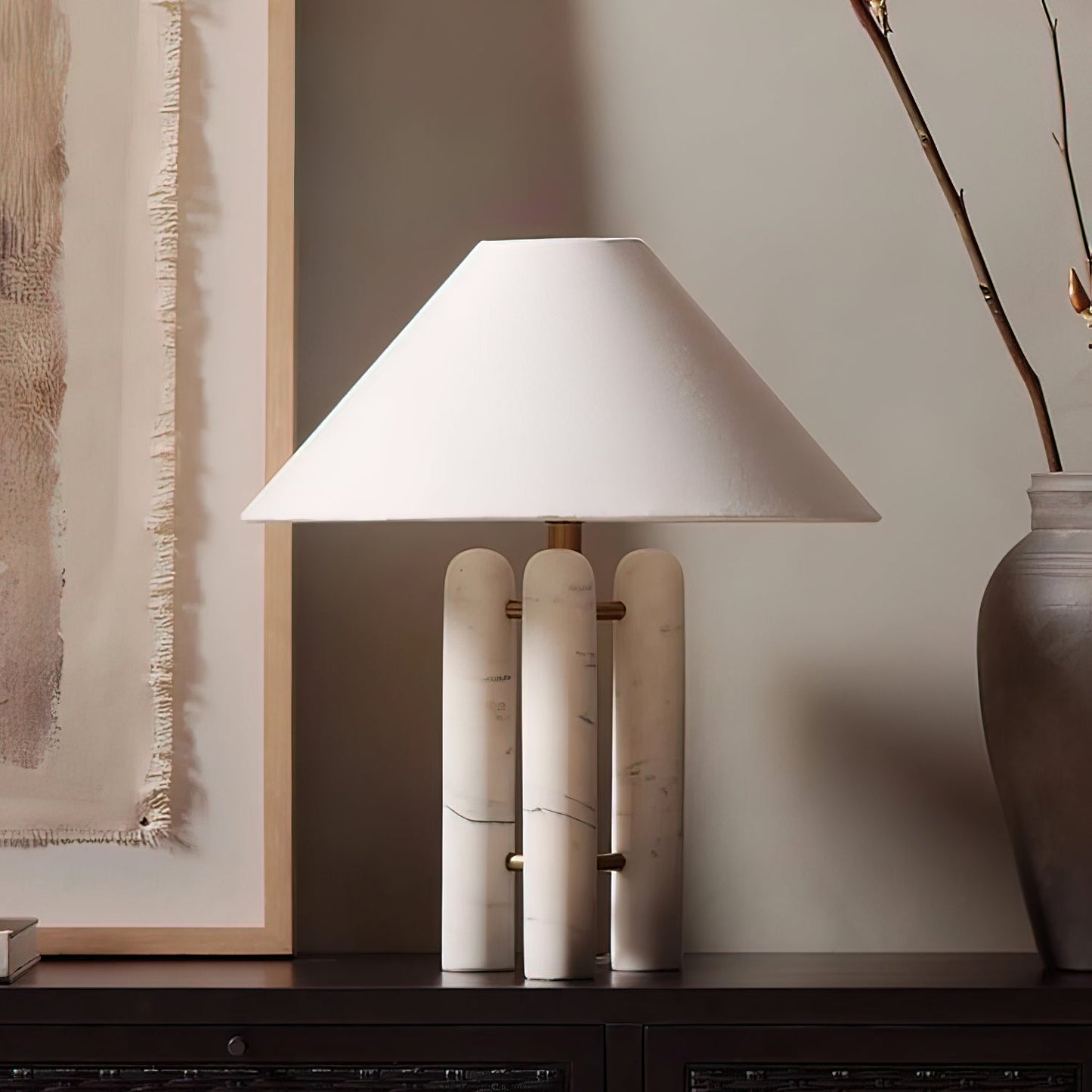 Lloyd Table Lamp | Marble & Metal | White